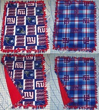 New York Giants Baby Blanket Fleece Pet Lap Blue Red White 30"x 24" NFL Football - £34.54 GBP