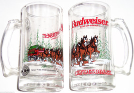 Budweiser Beer Steins Clydesdales Horses Mug Glass 1996 Vintage Lot of 7 - £55.90 GBP