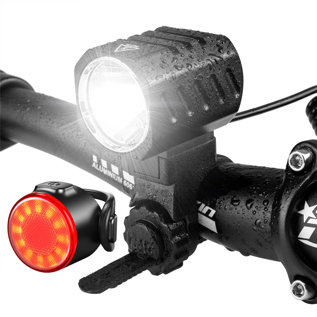 Bicycle Light LED Bike Front Rear Lamp Set Lantern For Cycling Super Bright  Fla - £103.02 GBP
