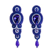 2022 New Design Colorful Crystal Handmade Round Earrings High Quality Statement  - £16.81 GBP