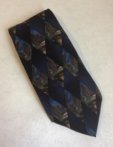 J Garcia Blue Diamond Neck Tie Malachite Valley Collection Seven 100% Silk  - £27.91 GBP