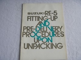 NOS 1975 Suzuki RE5 500 Rotary Wankel Dealer Setup Pre delivery manual - $210.66