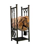 Panacea 15234 Log Bin and Fireplace Tool Set with 4 Tools, Black - $158.02 CAD