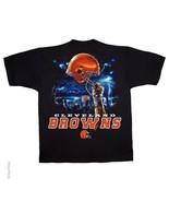 CLEVELAND BROWNS New with tags SKY HELMET T-Shirt BLACK shirt NFL LICENSED - £17.10 GBP+