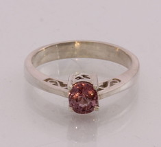 Pink Purple Spinel Handmade Sterling Silver Unisex Ajoure Filigree Ring size 6.5 - £76.68 GBP
