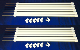 12 Weave Poles &amp; 12 Jump Cups, Dog Agility Equipment, Stick in the Groun... - $57.99