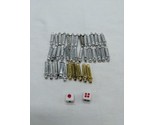Lot Of (38) Silver And Gold 1&quot; Peg Board Game Pieces - $17.81