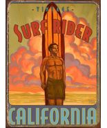 Vintage Surf Rider California Metal Sign - $39.95