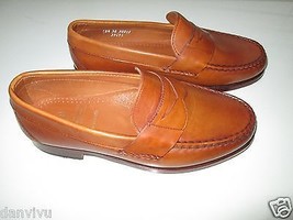 Allen Edmonds Cavanaugh Rich Leather Penny Loafer Men&#39; Shoes Walnut 8.5W 9E $275 - £97.43 GBP