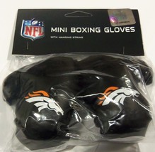 NFL Denver Broncos 4 Inch Mini Boxing Gloves for Mirror by Fremont Die - £10.22 GBP