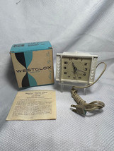 Vtg Westclox Tide Ivory 20087 Working Electric Alarm Clock In Box With Paper - £23.88 GBP