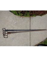 Vintage 4 curved Prong 43 ¼ Inch Long Cultivator Hoe  41 Inch Handle (#1... - $86.42 CAD