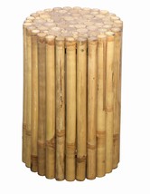 Bamboo Tiki Patio Deck or Indoor Rustic Round Side Table / Stool - £69.98 GBP