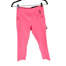 RBX Womens Legging Capri Length Wicking Stretch Flat Lock Seams Pink M - $19.24