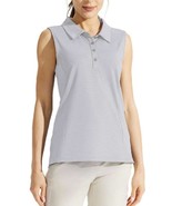 IZOD Sleeveless Heather Gray Ladies Polo Golf Shirt Tank Top Buttons, Si... - $16.83