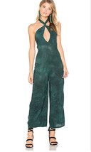 Blue Life Electra Jumpsuit S Green Backless Halter Key Hole Wide Leg Cro... - £43.37 GBP