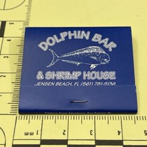 Vintage Matchbook  Dolphin Bar &amp; Shrimp House Restaurant   Jensen Beach FL  gmg - £9.66 GBP
