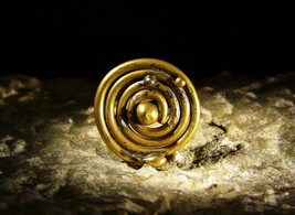 Ancient Magick Druid Ring of the 9 Elements Bronze Spiral Vessel izida h... - $303.00
