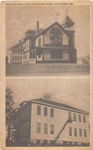 Guildford Maine Alto Scuola E Grado Costruzione Multi Foto Cartolina c1910s - £6.73 GBP