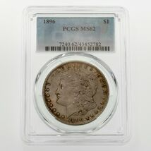 1896 Silver Morgan Dollar Graded by PCGS as MS-62! Gorgeous Coin - $99.00
