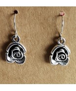 Handcrafted ~ 1&quot; Dangle Earring ~ Silver Flower ~ Drop ~ Pierced Earring... - $28.05 CAD