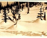 RPPC Snow Scene Mount Angeles Clallam County Washington WA Postcard - £7.08 GBP