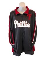 Philadelphia Phillies MLB Men&#39;s Gray and Red Full Zip-Up 2XT Full Zip Jacket - £43.87 GBP