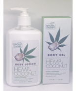Natural Therapy HEMP &amp; Coconut Body Oil 4 fl. oz. and Body Lotion 16.9 f... - €23,99 EUR