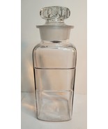 Antique/VTG Glass Apothecary Jar with Lid/Stopper Space for Label - £35.96 GBP