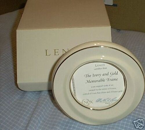 Lenox China 24K Cream and Gold Memorable Picture Frame - $25.73