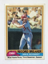 Mike Schmidt 1981 Topps #206 Philadelphia Phillies MLB Baseball Card - £0.78 GBP