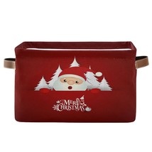 Christmas Santa Claus Red Foldable Storage Box Storage Basket Organizer ... - £30.66 GBP