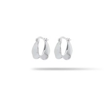 Classic silver creole hoop earrings 313374 thumb200