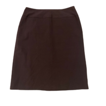 Worthington Classy Skirt ~ Sz 8 ~ Brown ~ Knee Length ~ Stretch - £13.77 GBP