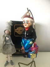 Authentic Christopher Radko Mrs Santa Claus HARLEY Blown Glass Ornamen NEW w Box - £110.60 GBP