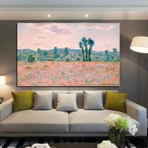 Classic Hand Painted Monet Poppy Field 1887 Canvas Oil Paintings Wall Art Painti - £167.11 GBP+