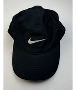 Nike Hat Cap Adult Black Strapback Featherlight Dri-Fit Swoosh Running J... - $24.99