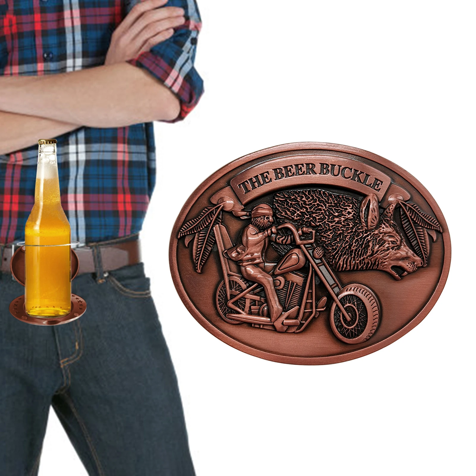 Beer Belt Buckle Portable Bottle Buckle Beer Holder Easily Carry Beer Cup Holder - £22.97 GBP+