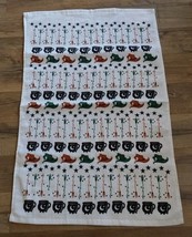 Witches Cauldron Hat Brooms Cotton Terry Dish Hand Towel 18x25 Halloween - $14.60