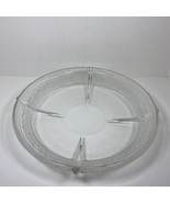 Ornate Glass Serving Tray Platter Dish Shallow Bowl Centerpiece 12 1/2&quot; - $19.16 CAD