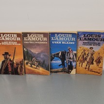 Louis L&#39;amour Vintage Paperback Lot 4 Books Tall Stranger, Utah Blaine Plus Read - £6.14 GBP