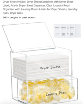 Dryer Sheet Holder, Container with Label, Acrylic...  - $14.73