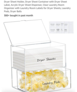 Dryer Sheet Holder, Container with Label, Acrylic... - $279.97 MXN