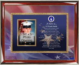 Air Force Picture Frame Personalize USAF Photo Navy Marines Military Gift Army - £107.90 GBP