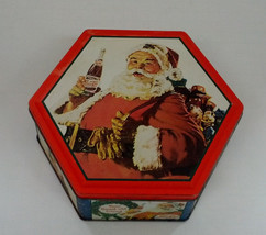 1999 Pepsi cola Christmas santa collectible metal  tin container cookie ... - $19.75