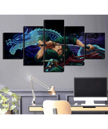 5 Pcs Canvas Painting Japanese Animation Roronoa Zoro Picture Mural Home... - £7.90 GBP