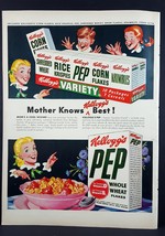 1948 Kellogg&#39;s Mother Knows Best Variety Vintage Magazine Print Ad - £5.82 GBP