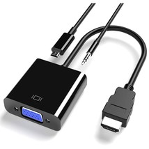 Hdmi To Vga Adapter, Hdmi-Vga 1080P Converter With 3.5Mm Audio Jack And Usb Powe - £15.17 GBP