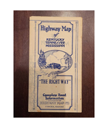 Highway Maps Co Map of Kentucky Tennessee Mississippi Early 20th Century - £33.94 GBP