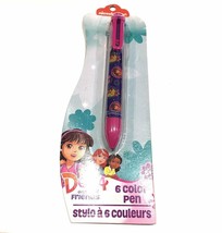Nickelodeon Dora and Friends 6 COLOR Ball Point Ink Pen  - NEW